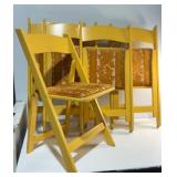 Yellow Folding Chair Set