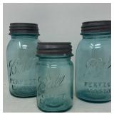 Ball Perfect Mason Blue Canning Jars Lot 5.5-7ï¿½