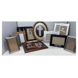 Family Picture Frames & Cross Decor
