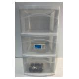 3-Drawer Plastic Storage Unit