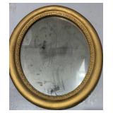 Oval Gold-Tone Wall Mirror