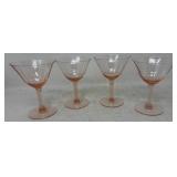 Peach Depression-Style Stemware