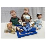 Porcelain Child Doll Group