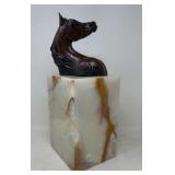 Horse Sculpture on Pedestal