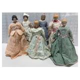 Victorian Style Porcelain Lady Doll Lot