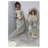 Porcelain Bride Doll Wedding Collection Pair