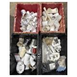 PVC Plumbing Fittings Lot In 4 Bins