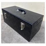 Black Steel Tool Box Diamond Pattern Metal