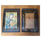 vintage religious diptych folder Stained Glass