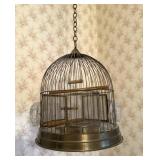 Vintage Leon Brass Bird Cage Hanging