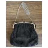Mid Century Whiting & Davis Black Bead Handbag