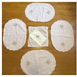 Vintage Floral Embroidered Linens