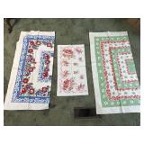 Vintage Table Linens Colorful Trio