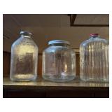 Large Vintage Glass Storage Jars +