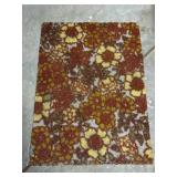 Retro Floral Shag Area Rug