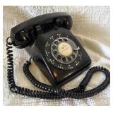 Rotary Desk Telephone Vintage Black