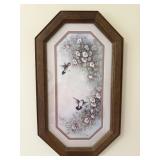 Framed Hummingbird Floral Print