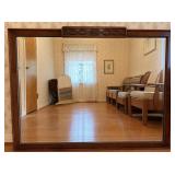 Wood Framed Wall Or Dresser Mirror