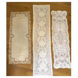 Vintage Lace Table Runner Trio