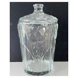 Alpine Rose Crystal Glass Cookie Biscuit Jar