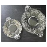 Fostoria Corsage & Silver City Serving Plates