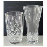 Crystal Glass Vase Pair