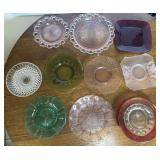 Vintage Colored Glass Plates Assortment