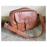 Vintage Overnight Shoulder Bag Brown