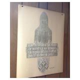 English Knight Rauf de Cobham Rubbing
