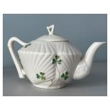 Belleek Harp Shamrock Teapot