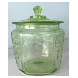 Anchor Hocking Uranium Depression Glass Biscuit