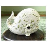 Speckled Whale Planter Vintage Pottery