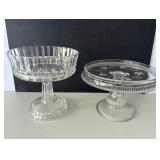 Pressed Glass Compotes Pair