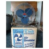 Lakewood Metal Fan 12in. Blue Air Circulator