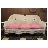 Vintage Wicker Three-Seat Sofa