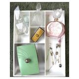 Vintage Vanity Perfume Bottles & Hat Pins
