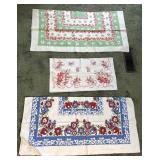 Vintage Table Linens Colorful Trio