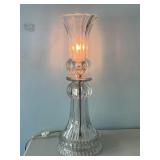 Vintage Crystal Lamp Fluted Table Light