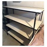 Mid Century Metal & Wood Shelving Unit