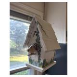 Painted Wood Hanging Birdhouse
