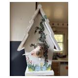 Painted Wood Hanging Birdhouse