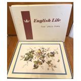 English Life Cork Back Placemats Bird Motif In Box