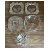 Vintage Geometric Glass Plates
