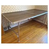 Folding Woodgrain Banquet Table
