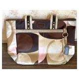 Vintage Coach Hamptons Scarf Print Tote