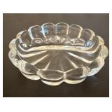 Vintage Glass Ashtray Art Deco Style