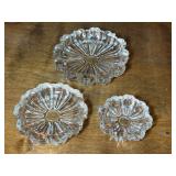 Art Deco Hazel Atlas Pressed Glass Nesting Ash