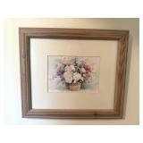 Framed Floral Basket Print