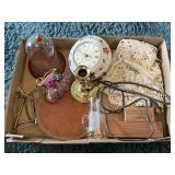 Seth Thomas Clock, Doilies Candlestick & More