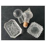 Glass Bottle Stoppers & Petite Ashtrays